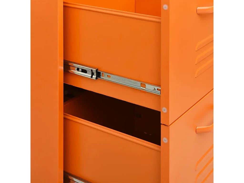 Armoire à tiroirs Orange 80x35x101,5 cm Acier