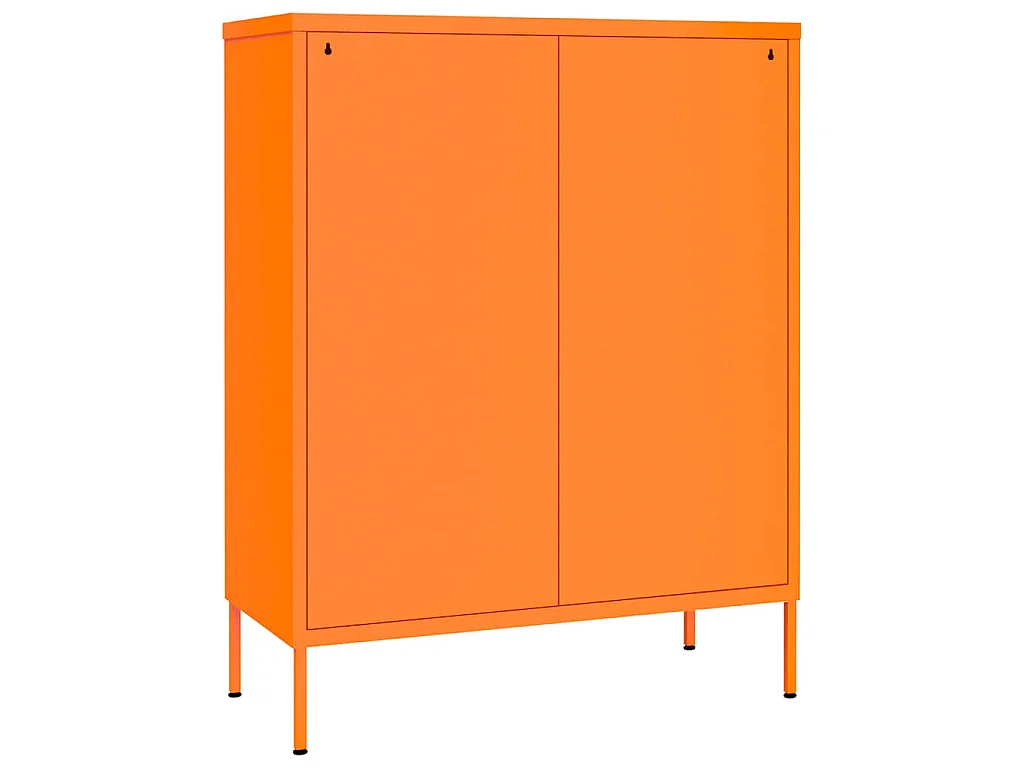 Cassettiera Arancione 80x35x101,5 cm in Acciaio