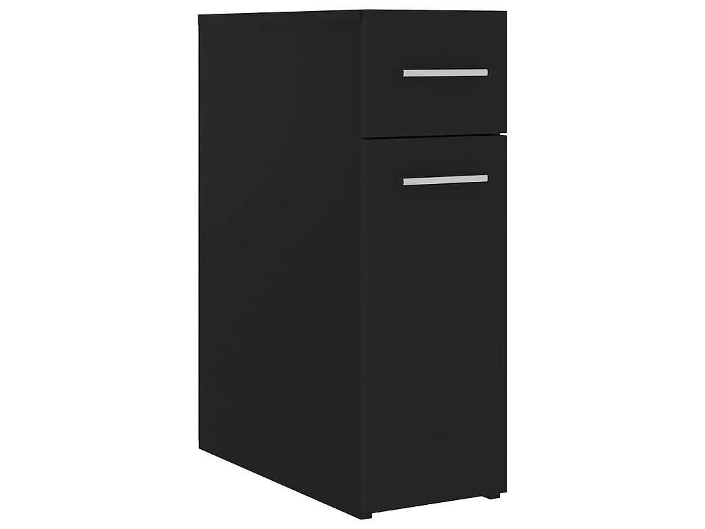 Apothekerskast 20x45,5x60 cm bewerkt hout zwart