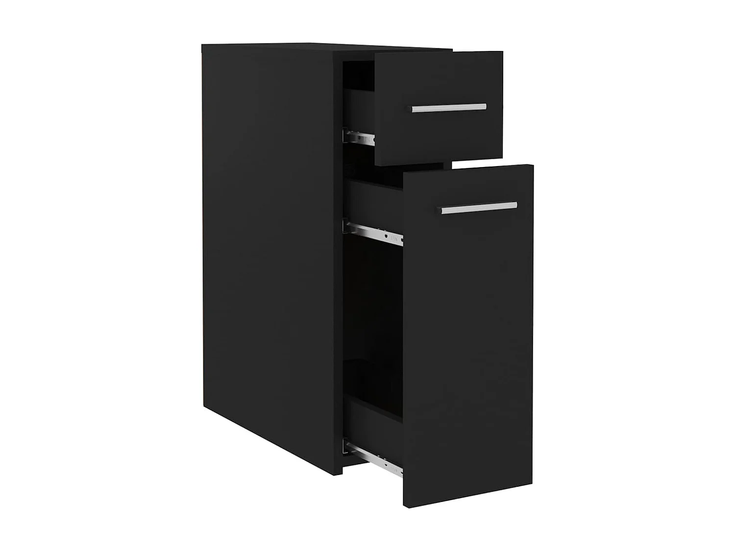 Apothekerskast 20x45,5x60 cm bewerkt hout zwart