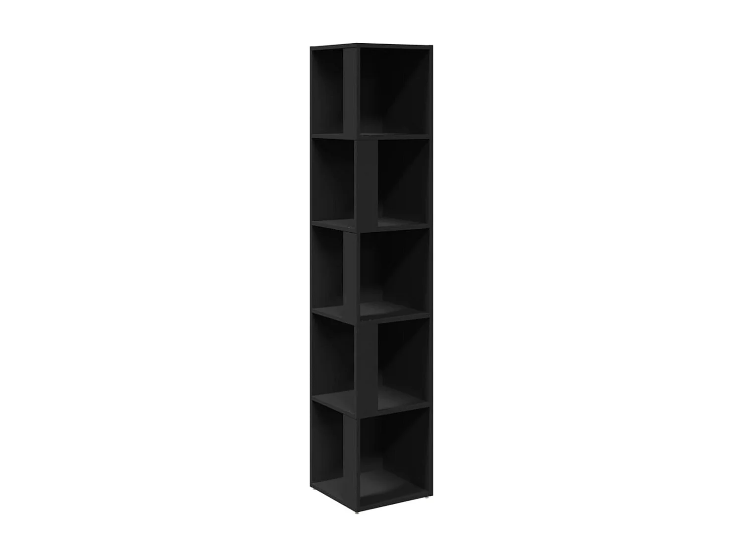Armoire d'angle Noir 33x33x164,5 cm Bois d'ingénierie