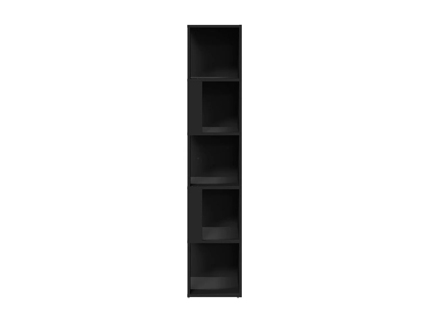 Armoire d'angle Noir 33x33x164,5 cm Bois d'ingénierie