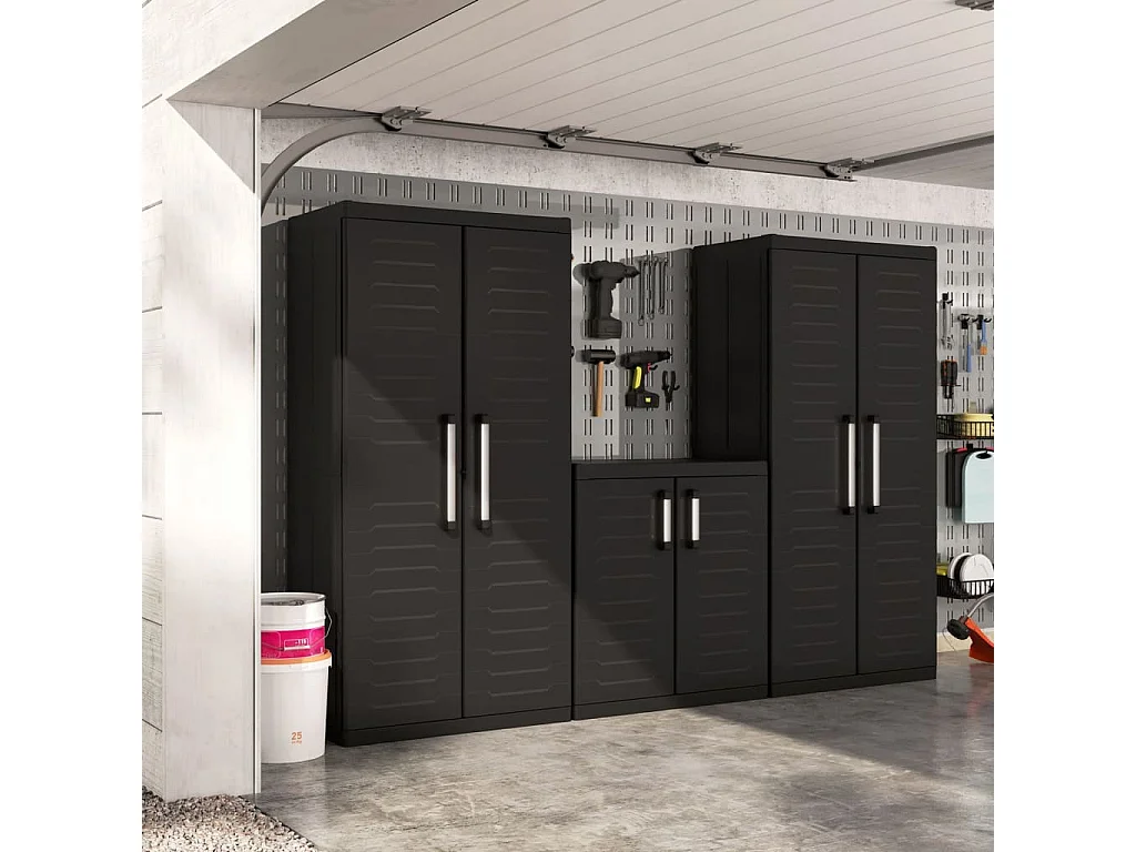 Keter Lagerschrank Detroit Hoch XL Schwarz