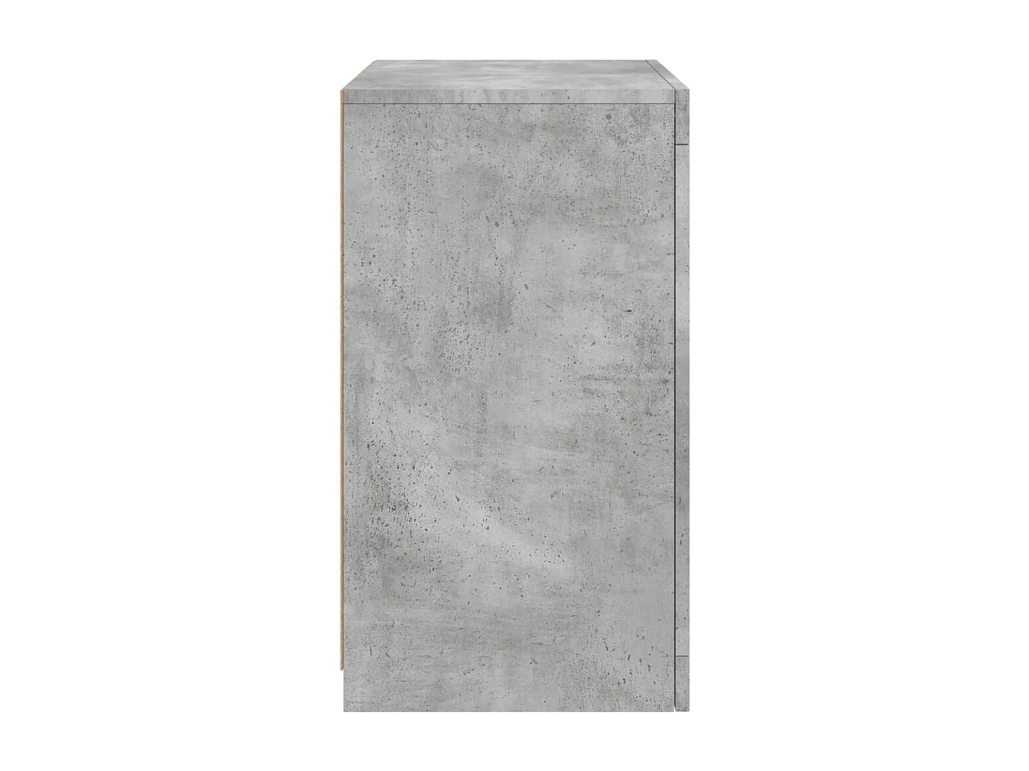 Armoires latérales et lumières LED 2 pcs gris béton