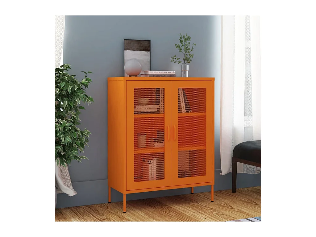 Armoire de rangement Orange 80x35x101,5 cm Acier