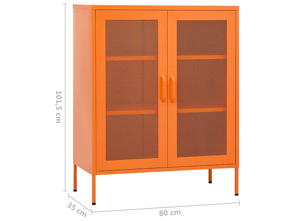 Armoire de rangement Orange 80x35x101,5 cm Acier