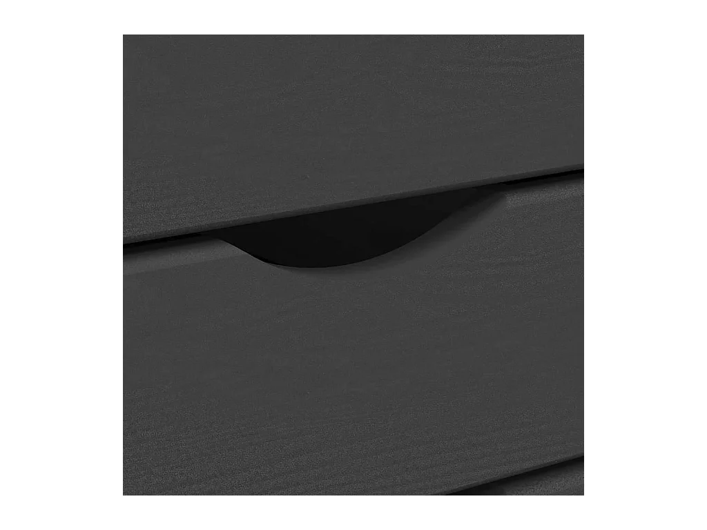 Ladekast MOSS verrijdbaar massief grenenhout grijs