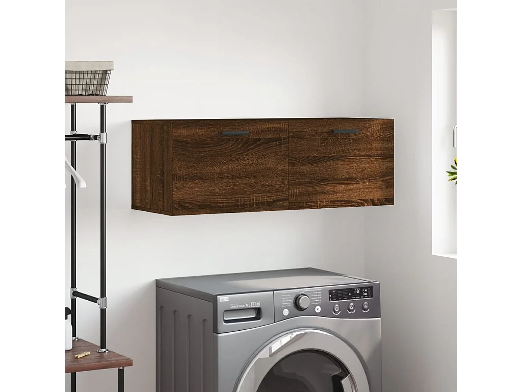 Armoire murale chêne marron 100x36,5x35 cm bois d'ingénierie