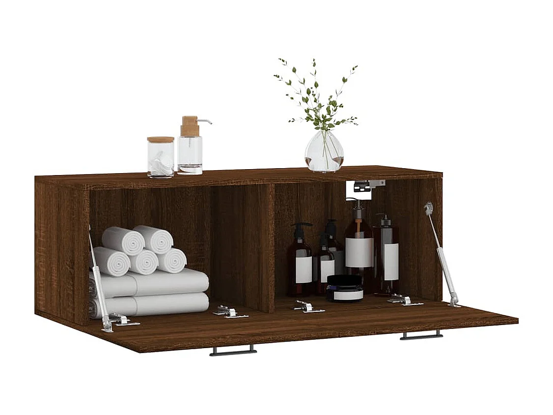 Armoire murale chêne marron 100x36,5x35 cm bois d'ingénierie