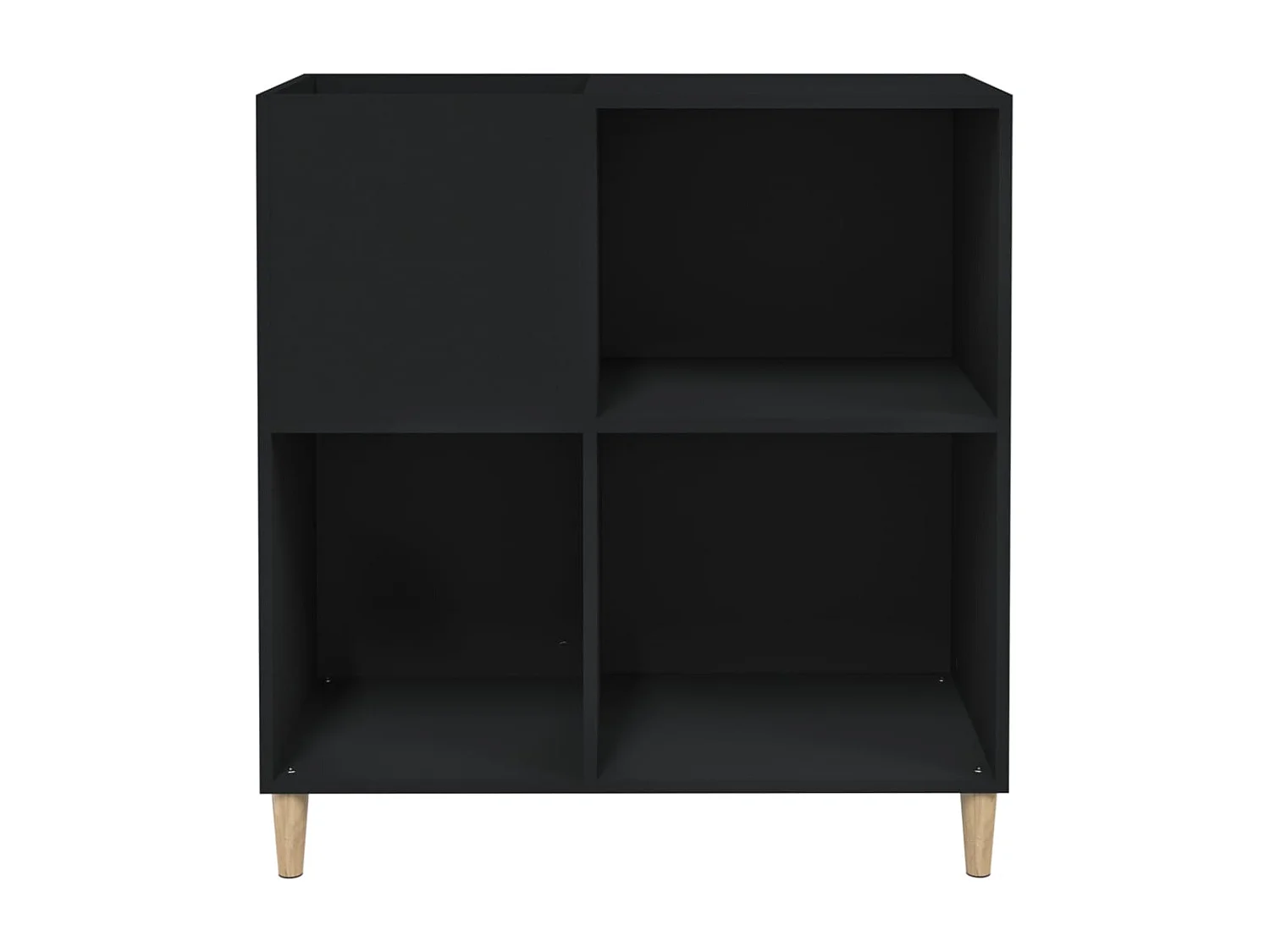 Armoire à disques noir 84,5x38x89 cm bois d'ingénierie