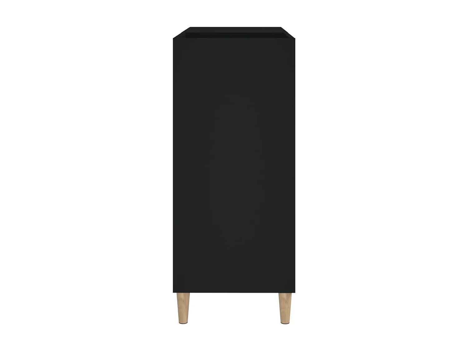 Armoire à disques noir 84,5x38x89 cm bois d'ingénierie