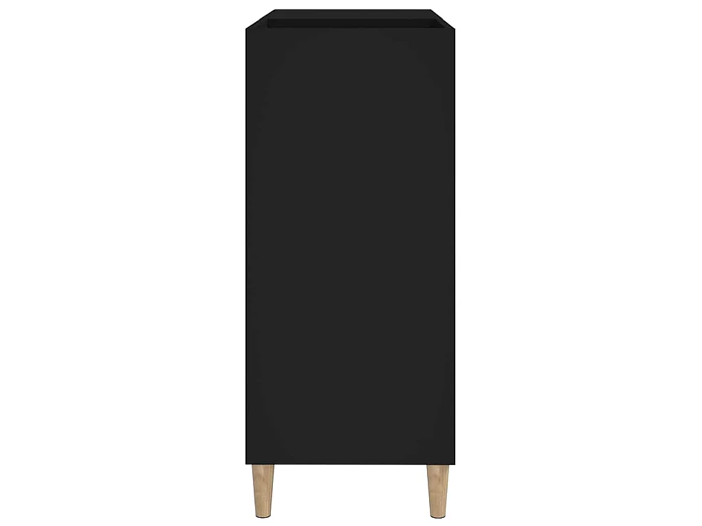Armoire à disques noir 84,5x38x89 cm bois d'ingénierie
