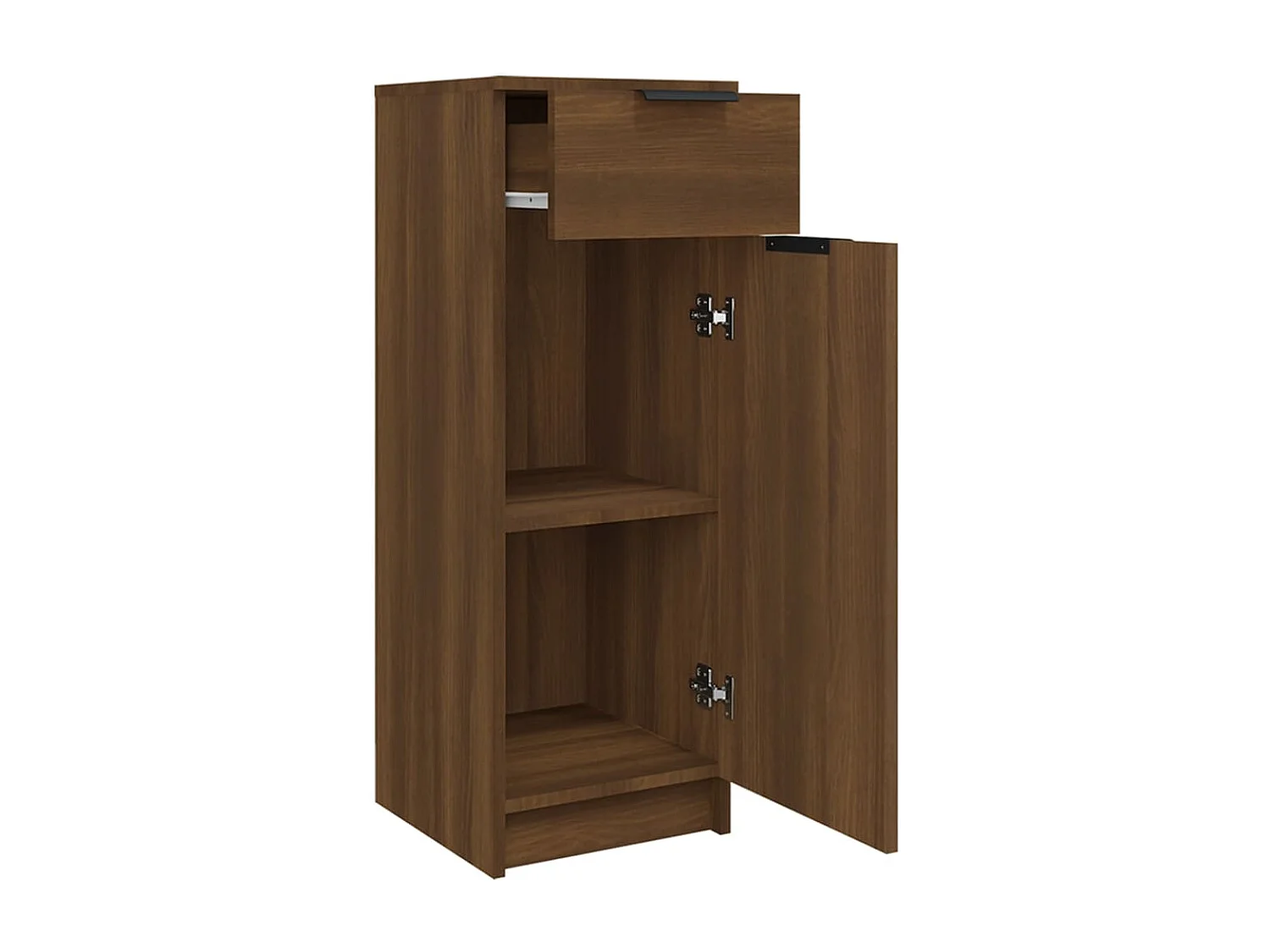 Armario de baño madera contrachapada marrón roble 32x34x90 cm