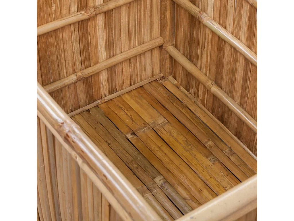 Conjunto 3 caixas de armazenamento de bambu