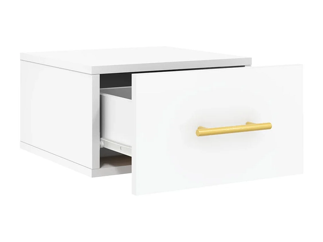 Nachtkastjes 2 st wandgemonteerd 35x35x20 cm wit