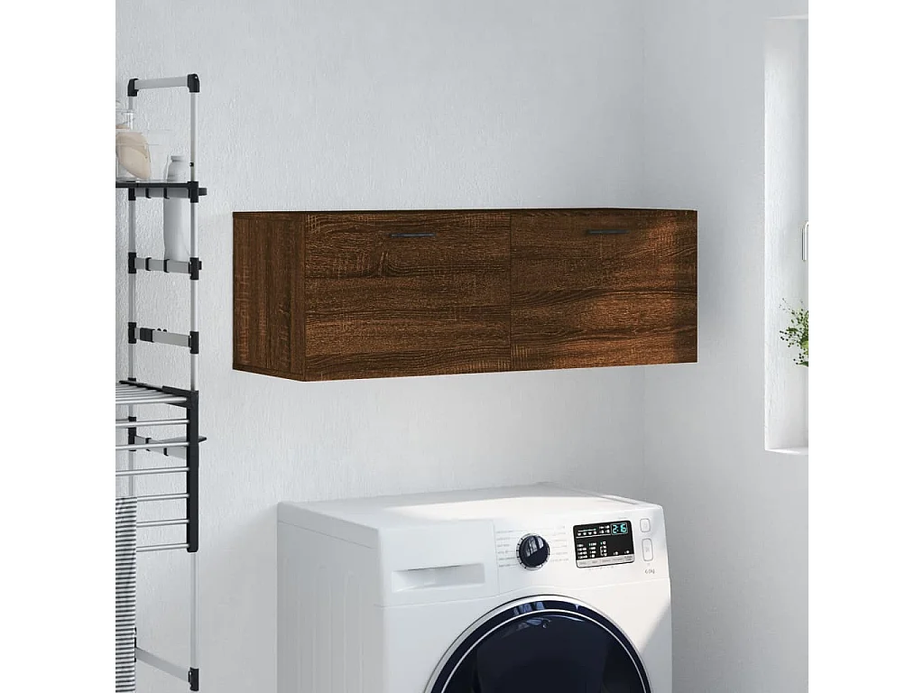 Armoire murale chêne marron 100x36,5x35 cm bois d'ingénierie
