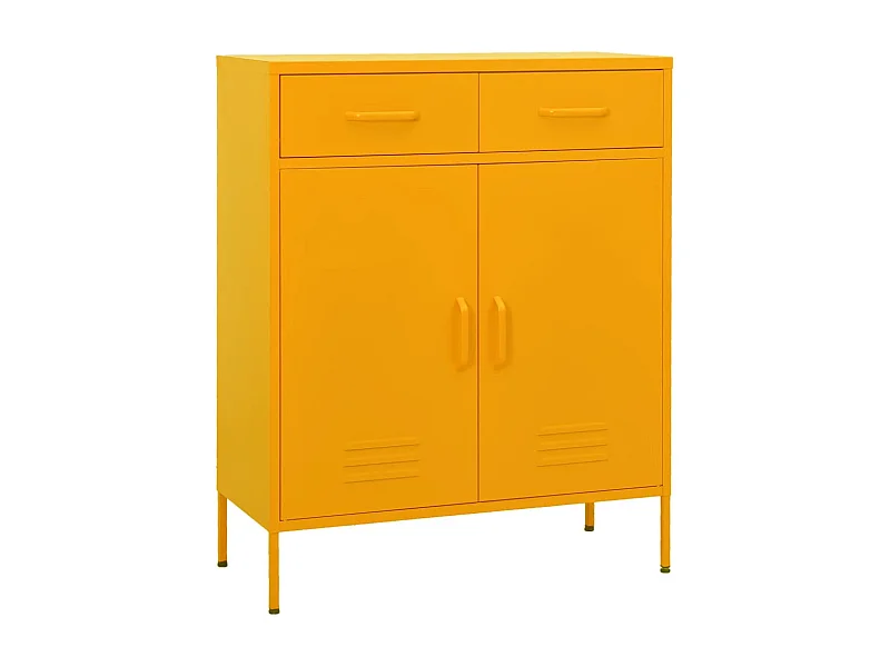 Armoire de rangement Jaune moutarde 80x35x101,5 cm Acier