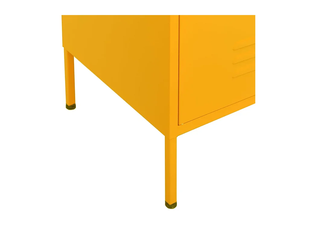 Opbergkast 80x35x101,5 cm staal mosterdgeel