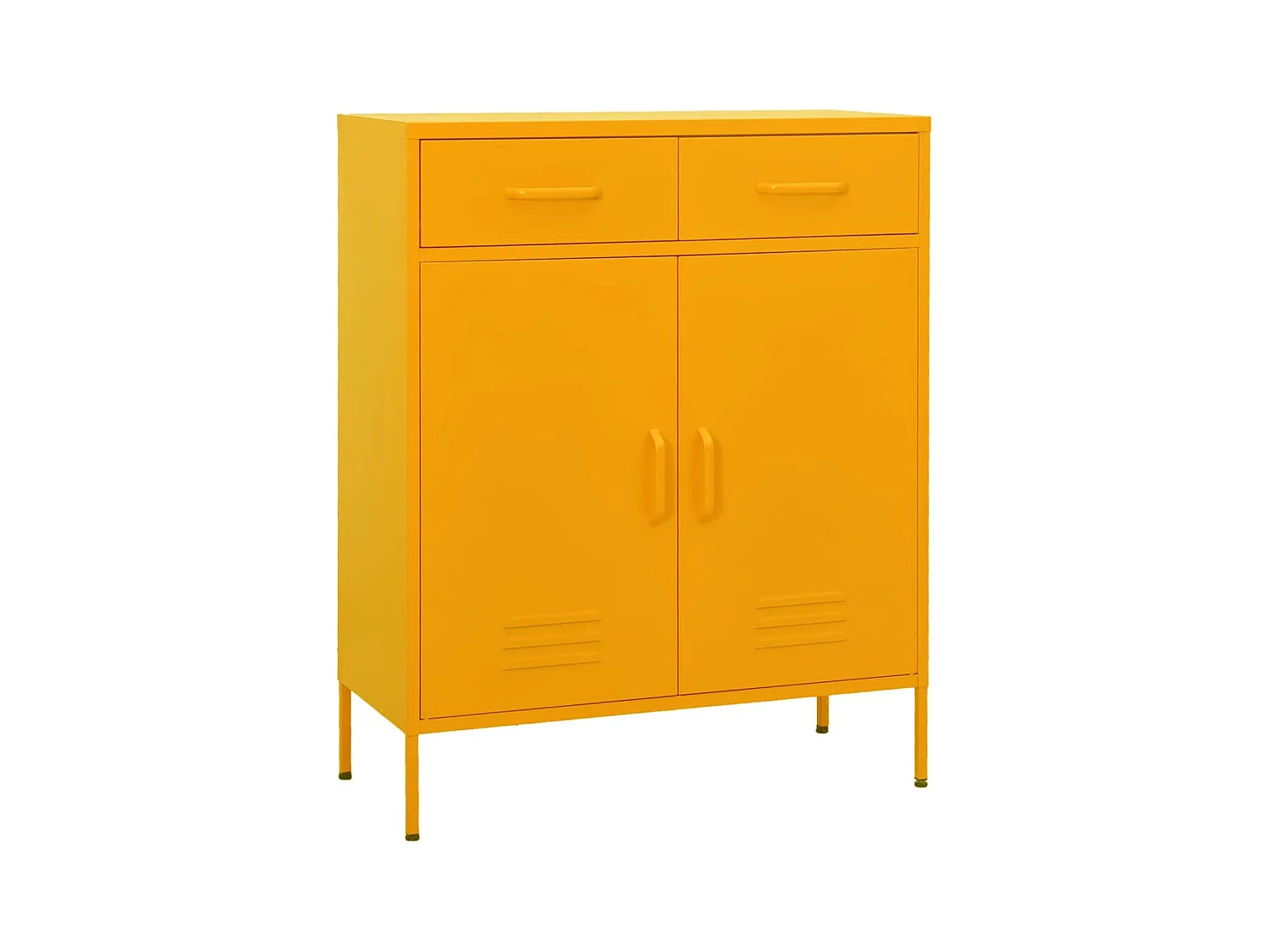 Armadietto Giallo Senape 80x35x101,5 cm in Acciaio