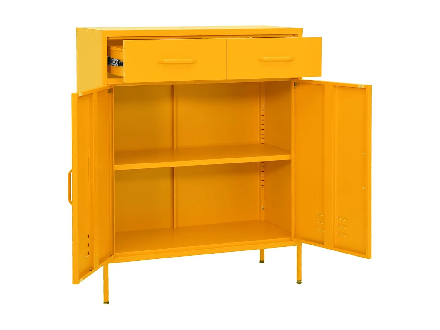 Armoire de rangement Jaune moutarde 80x35x101,5 cm Acier