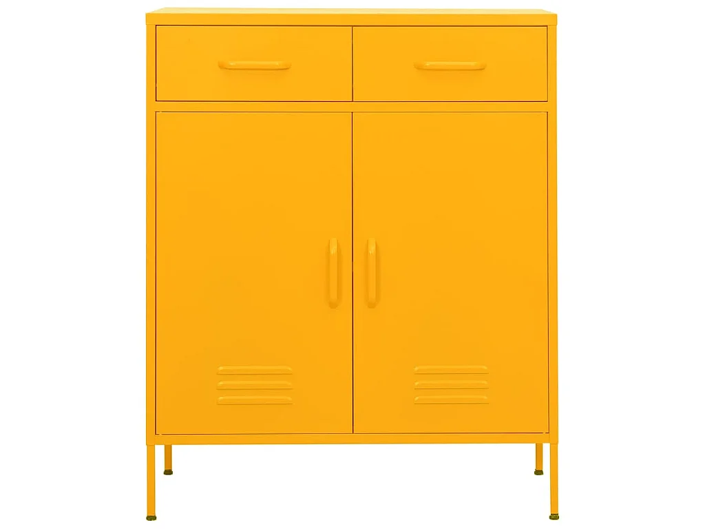 Armario de almacenamiento acero amarillo mostaza 80x35x101,5 cm
