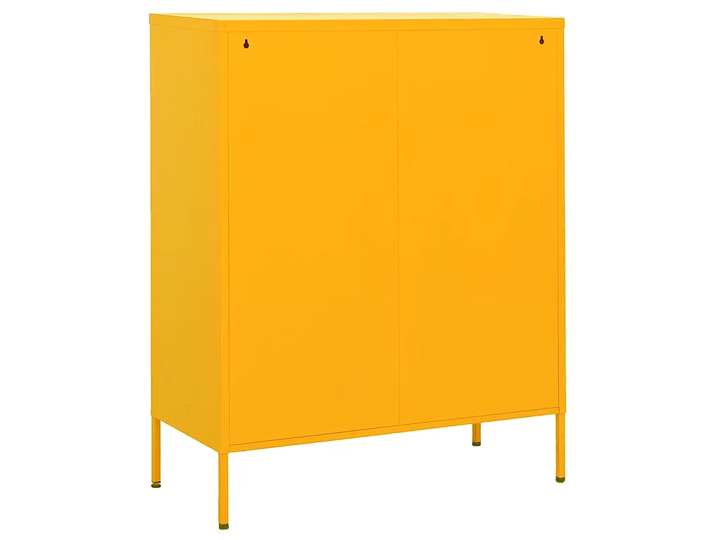 Armario de almacenamiento acero amarillo mostaza 80x35x101,5 cm