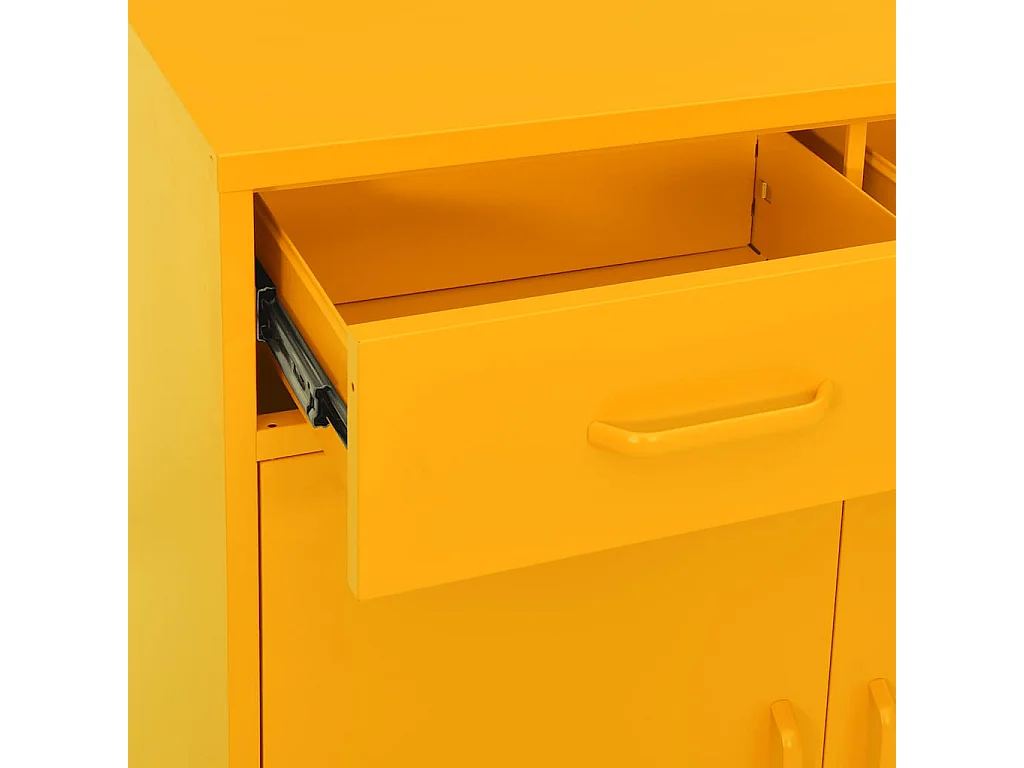 Armario de almacenamiento acero amarillo mostaza 80x35x101,5 cm