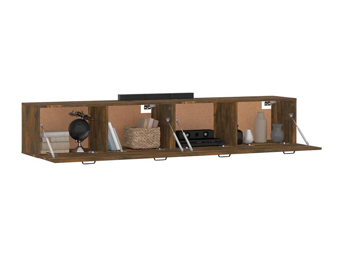 Armoires murales 2 pcs Chêne fumé 100x36,5x35 cm