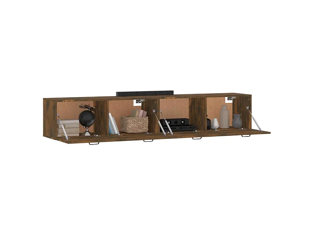 Armoires murales 2 pcs Chêne fumé 100x36,5x35 cm