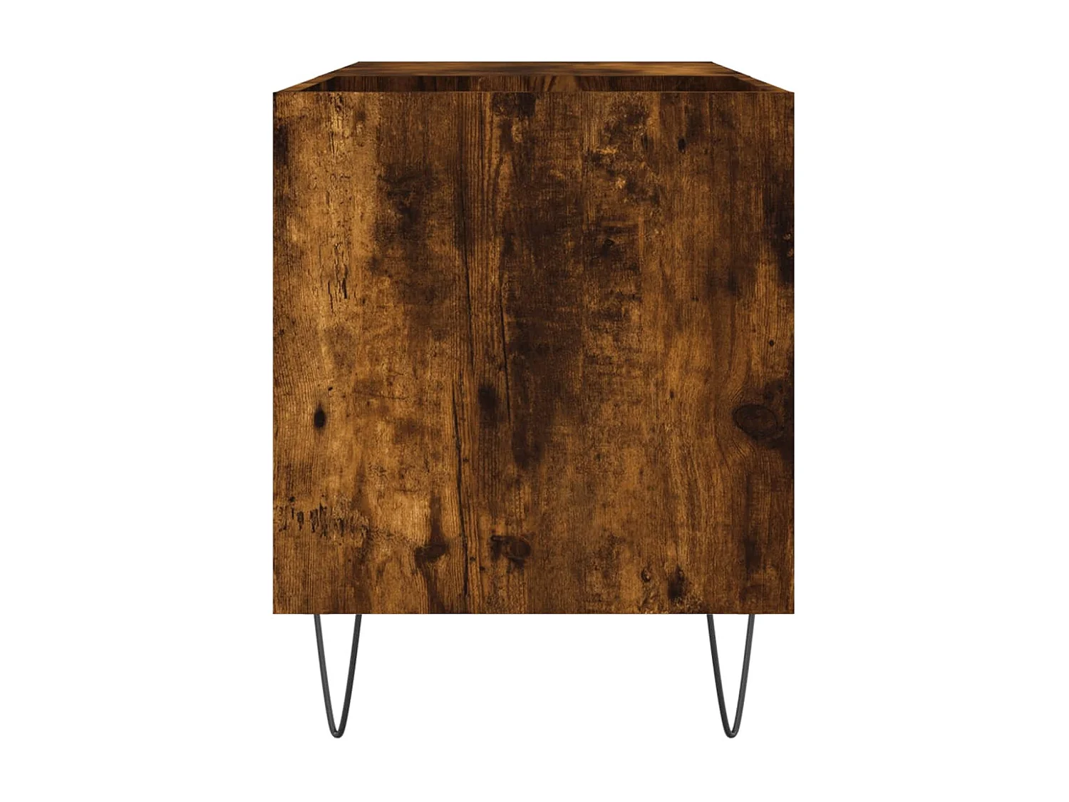 Platenkast 85x38x48 cm bewerkt hout gerookt eikenkleurig
