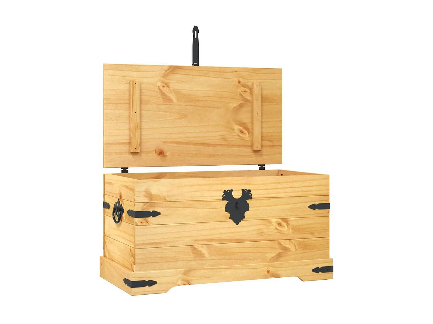 Truhe Mexiko-Stil Kiefernholz 91x49,5x47 cm