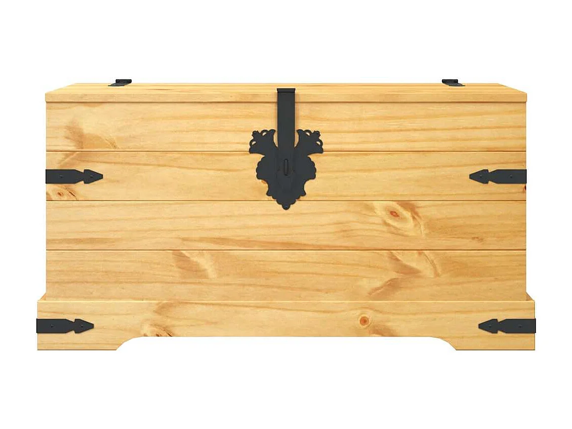 Truhe Mexiko-Stil Kiefernholz 91x49,5x47 cm