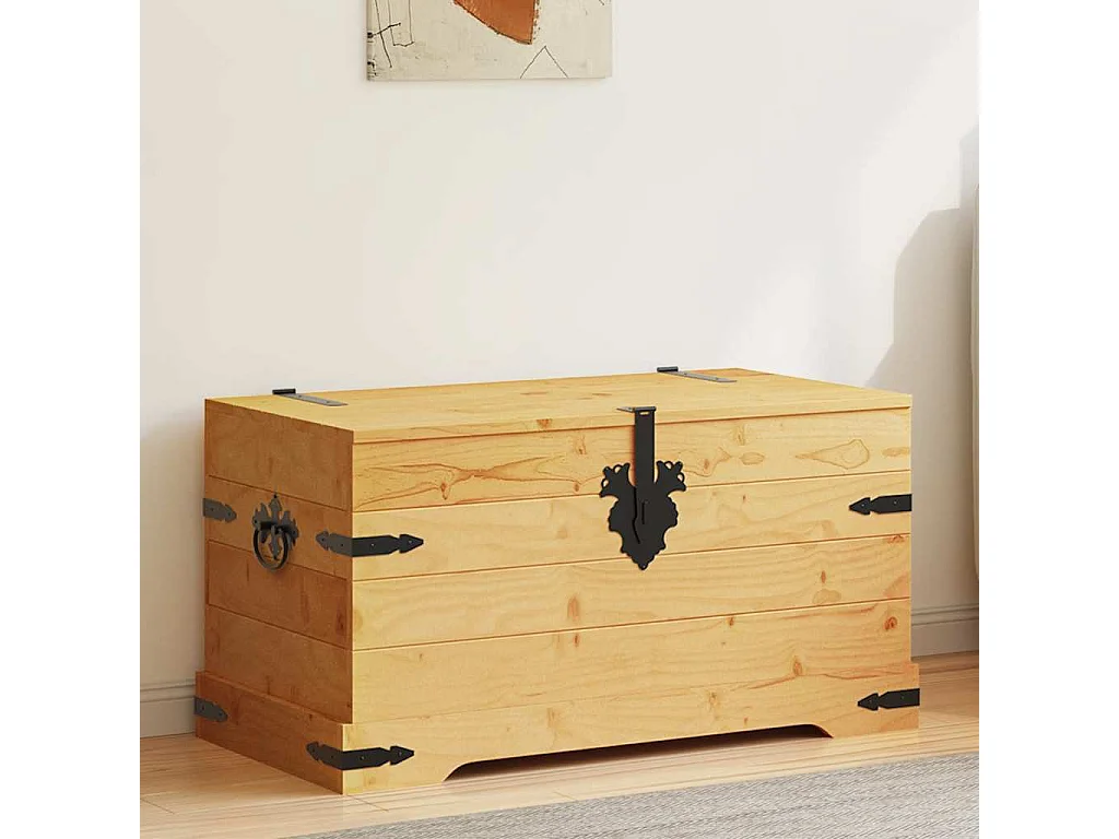 Opbergkist Mexicaans grenenhout Corona-stijl 91x49,5x47 cm