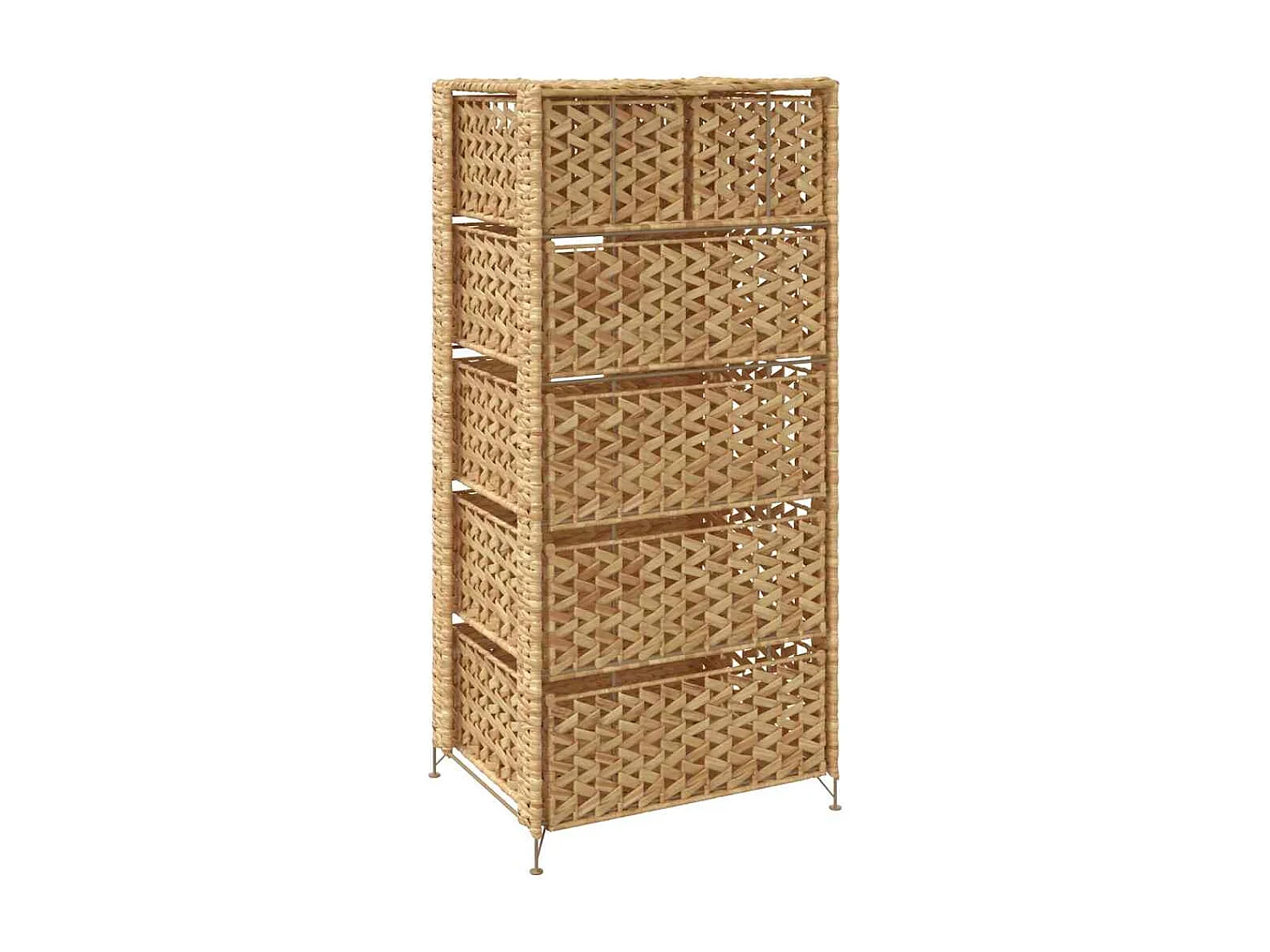 Opbergset met 6 manden 47x37x100 cm waterhyacint