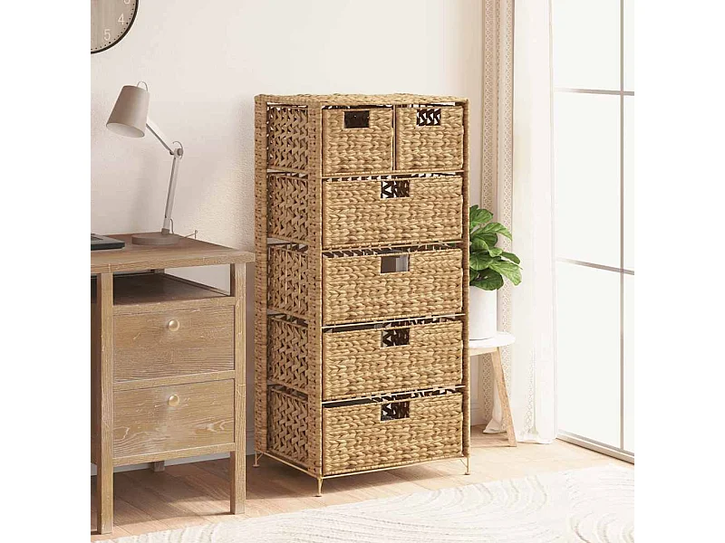 Unité de rangement avec 6 paniers 47x37x100 cm Jacinthe d'eau