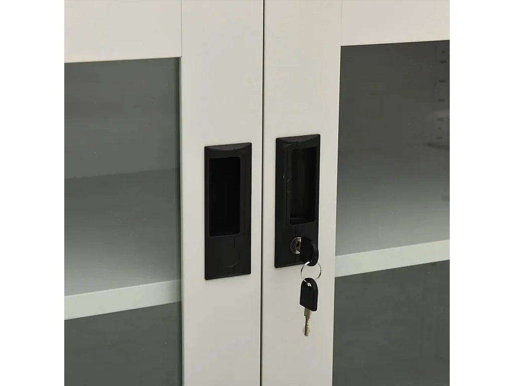 Armadio per Ufficio Grigio Chiaro 90x40x70 cm in Acciaio