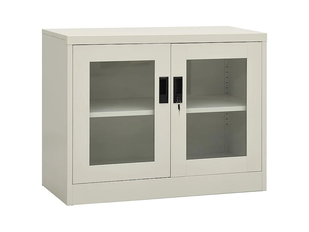 Büroschrank Hellgrau 90x40x70 cm Stahl