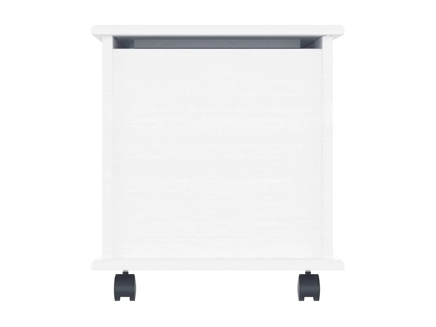 Opbergkist met wielen ALTA 73x39,5x43 cm massief grenenhout wit