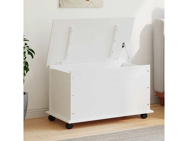 Coffre de rangement et roulettes ALTA blanc 73x39,5x43 cm
