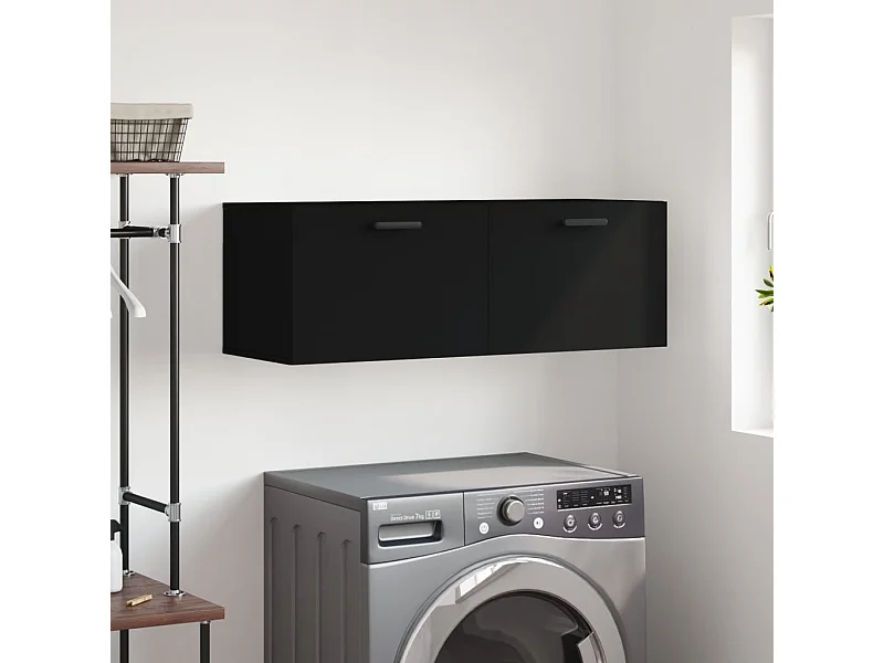Armoire murale noir 100x36,5x35 cm bois d'ingénierie