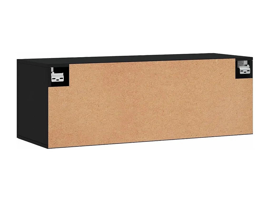 Armoire murale noir 100x36,5x35 cm bois d'ingénierie