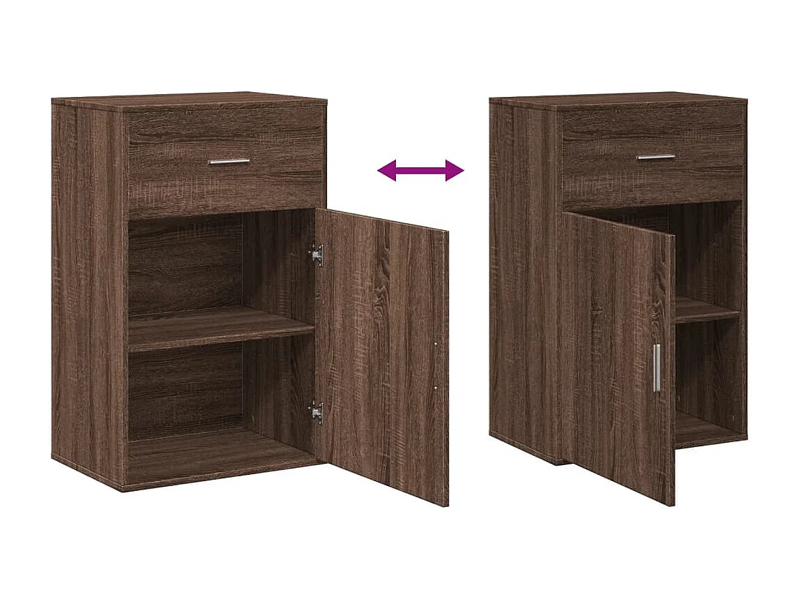 Armoire de rangement chêne marron 56,5x39x90 cm bois ingénierie