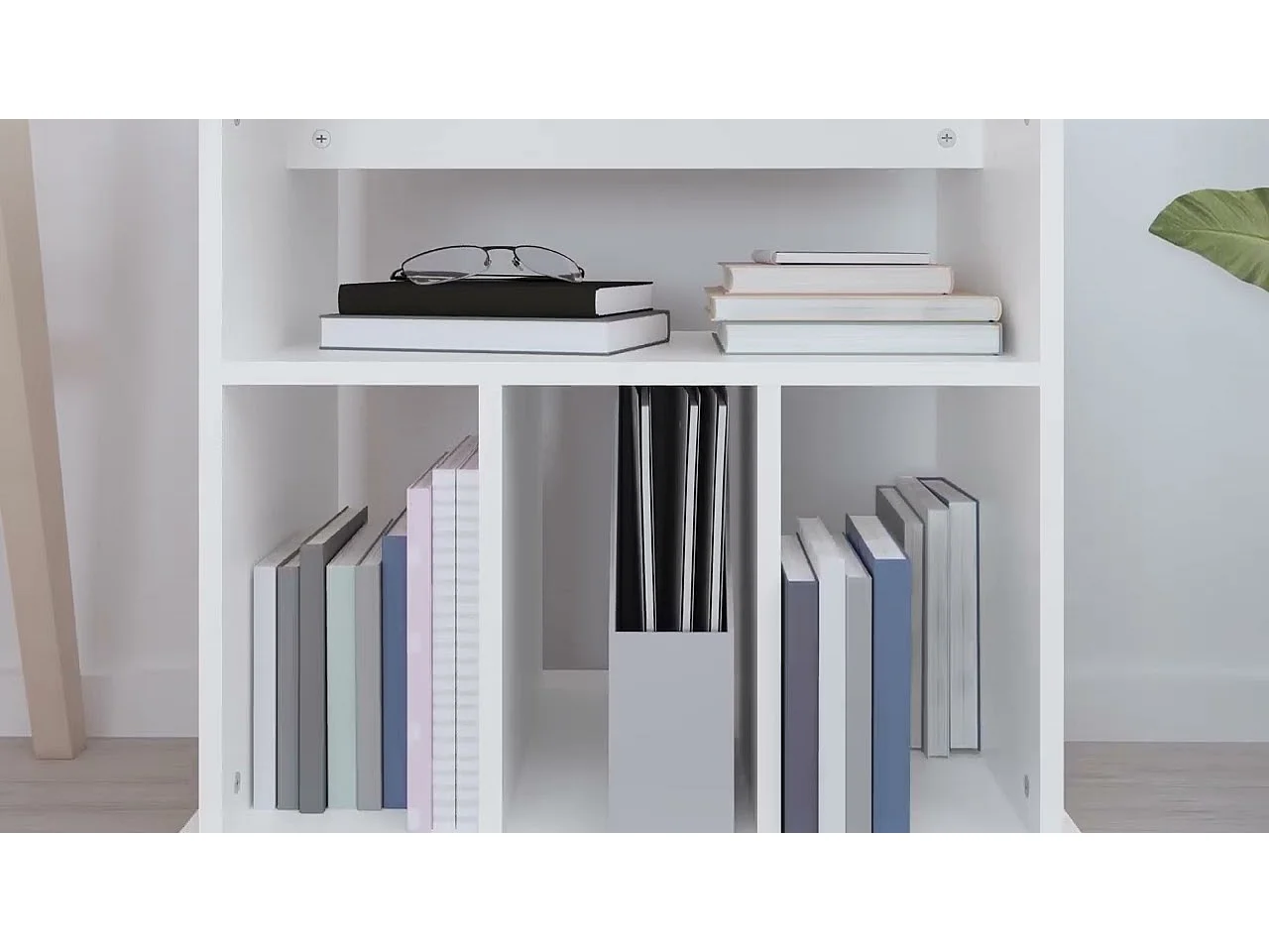 Armario con ruedas madera contrachapada blanco 60x45x60 cm