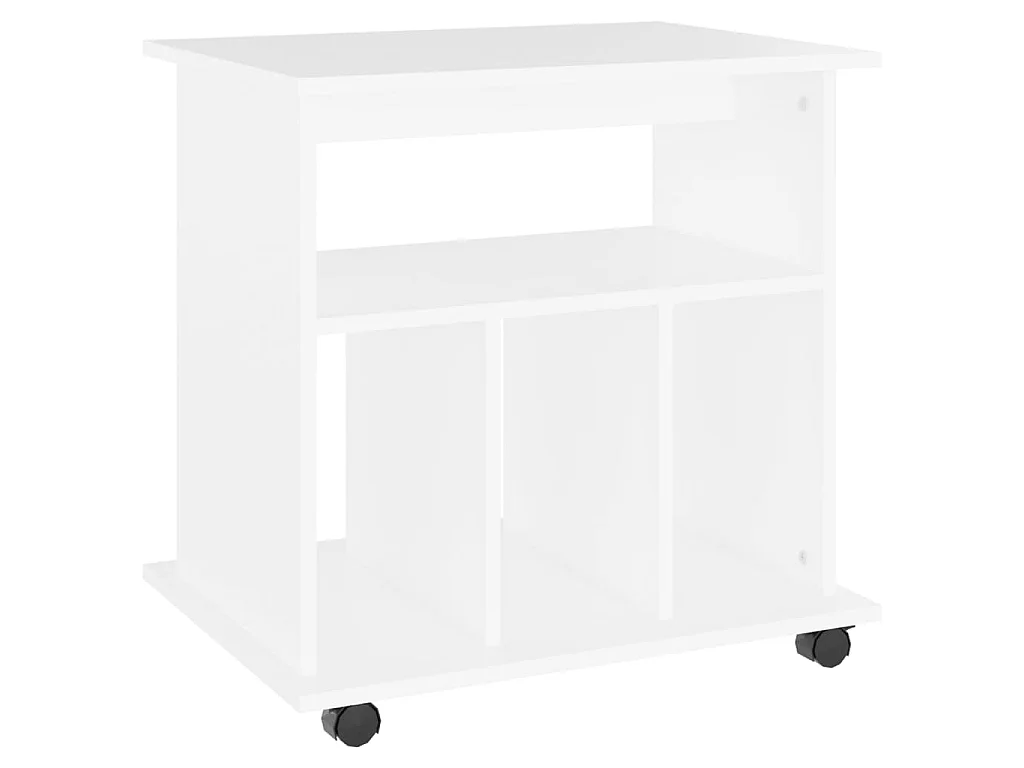 Rollschrank Weiß 60x45x60 cm Holzwerkstoff