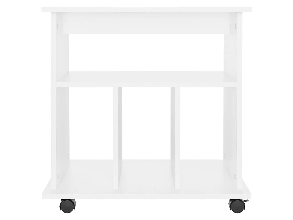 Rollschrank Weiß 60x45x60 cm Holzwerkstoff