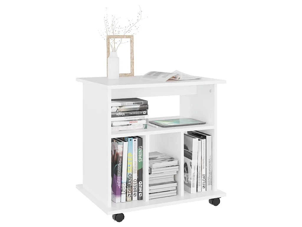 Rollschrank Weiß 60x45x60 cm Holzwerkstoff