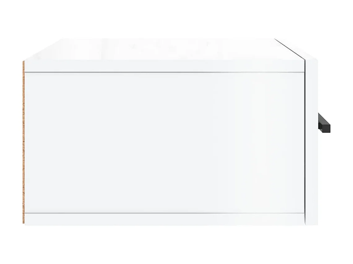 Table de chevet murale blanc brillant 35x35x20 cm