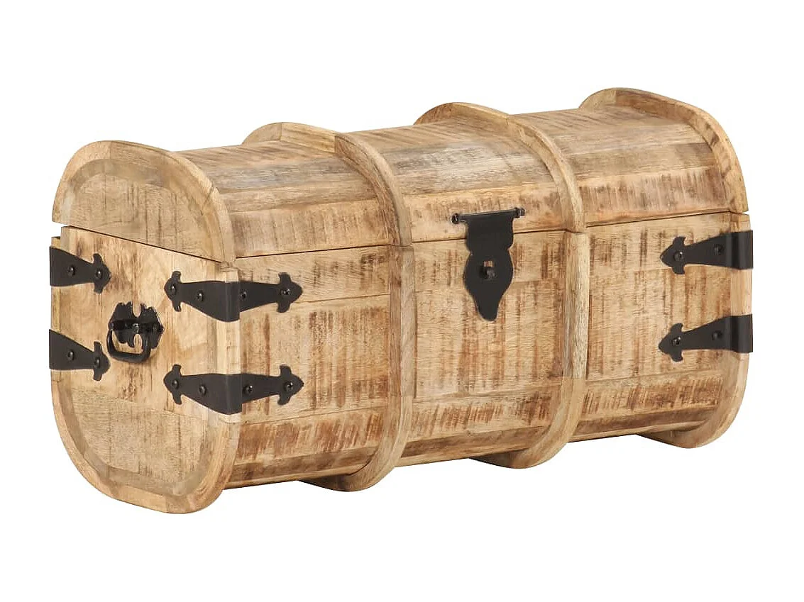 Baús de arrumação 2 pcs madeira de mangueira maciça