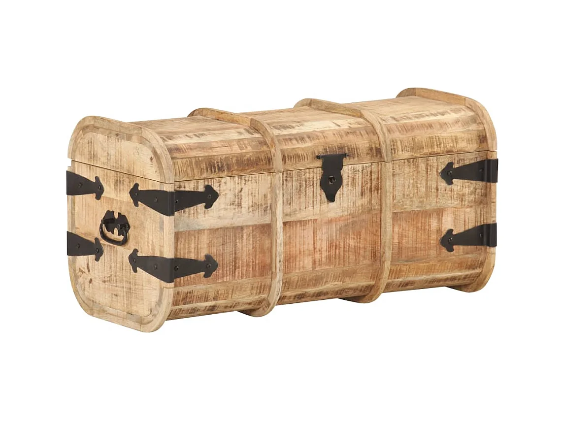 Baús de arrumação 2 pcs madeira de mangueira maciça