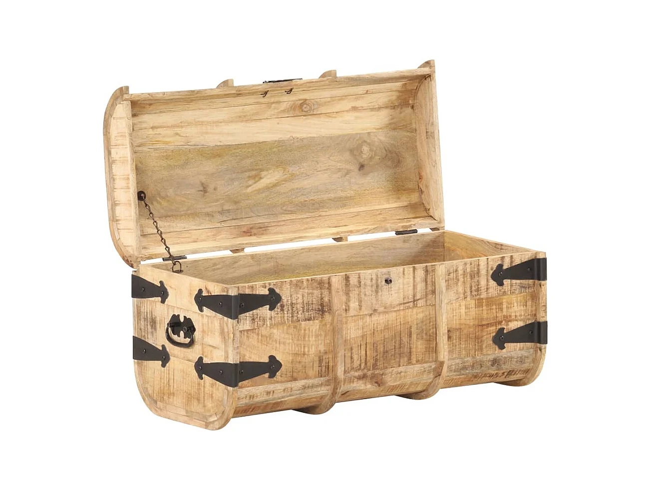 Baús de arrumação 2 pcs madeira de mangueira maciça